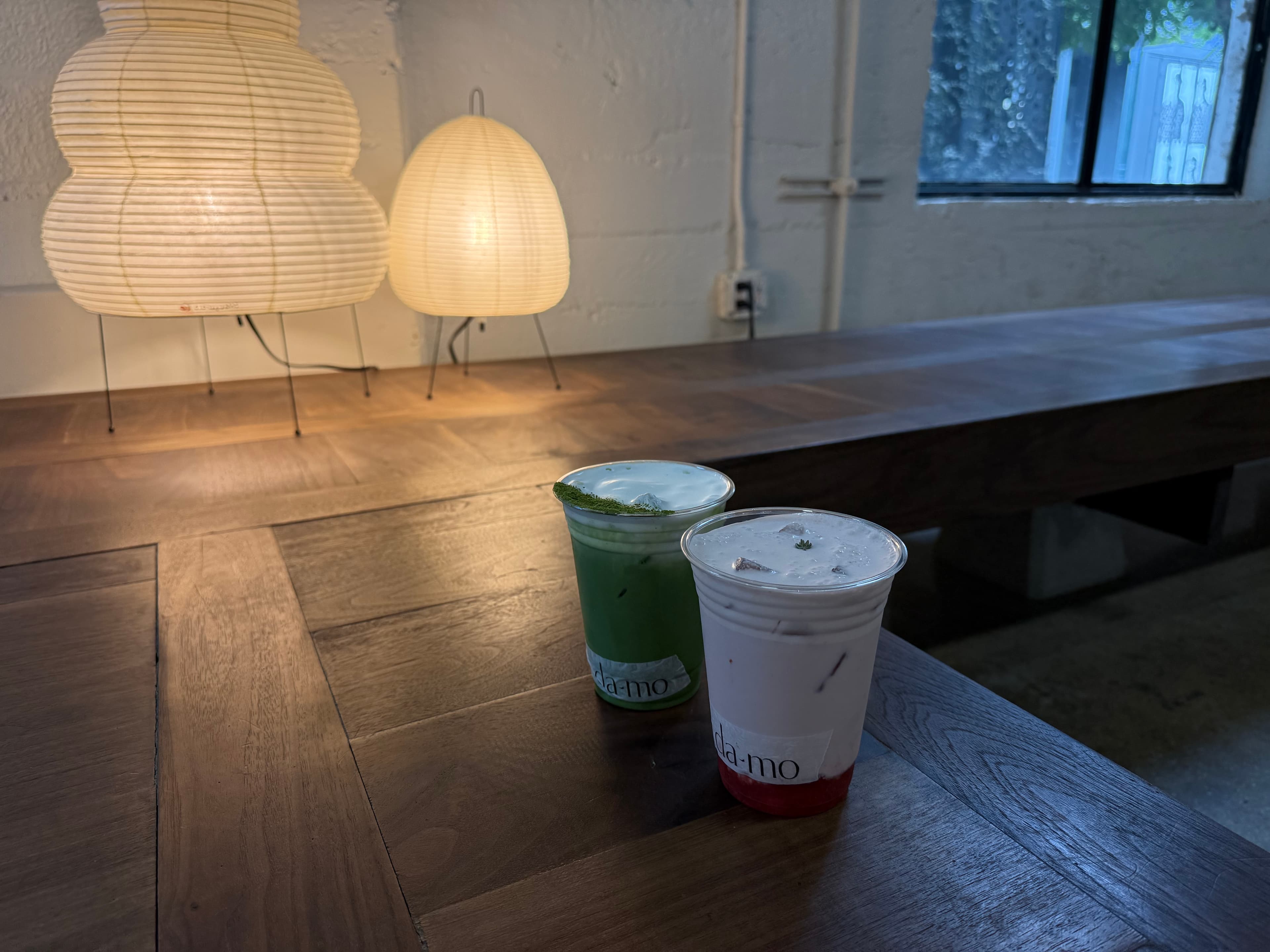 Two Einspanners — Matcha and strawberry, da-mo